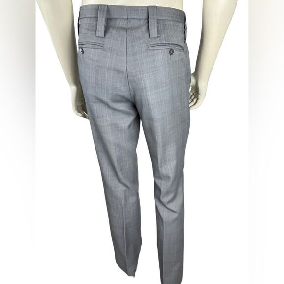 J. Lindeberg F/F Dress Pants in Subtle Gray/Lt Blue/Blk/Tan Plaid Like New Sz 50 - Picture 9 of 12